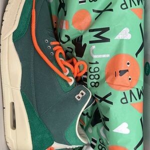 Nina Chanel Abney Jordan Sneakers Green and Orange
